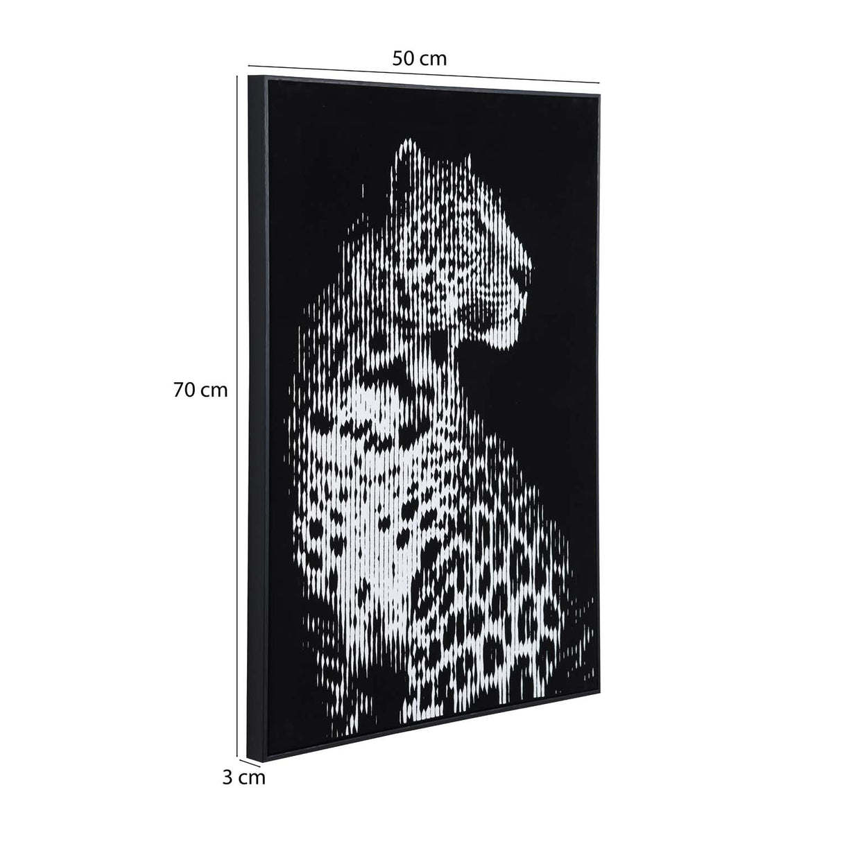 leopard Canvas Wall Painting- Black