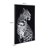 leopard Canvas Wall Painting- Black