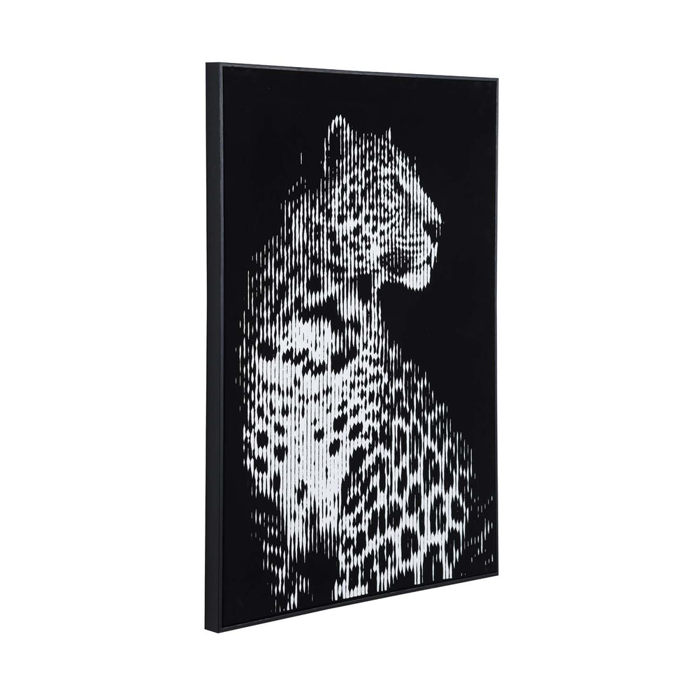 leopard Canvas Wall Painting- Black