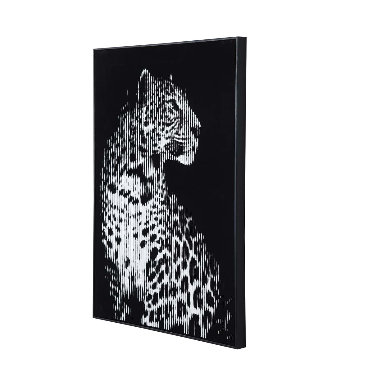 leopard Canvas Wall Painting- Black