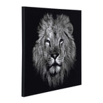 Lion Face Canvas Wall Painting- Black