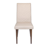 4 Seater Parquel Wooden Dining Set with Flinda Base and Linzy Chairs- Walnut Brown