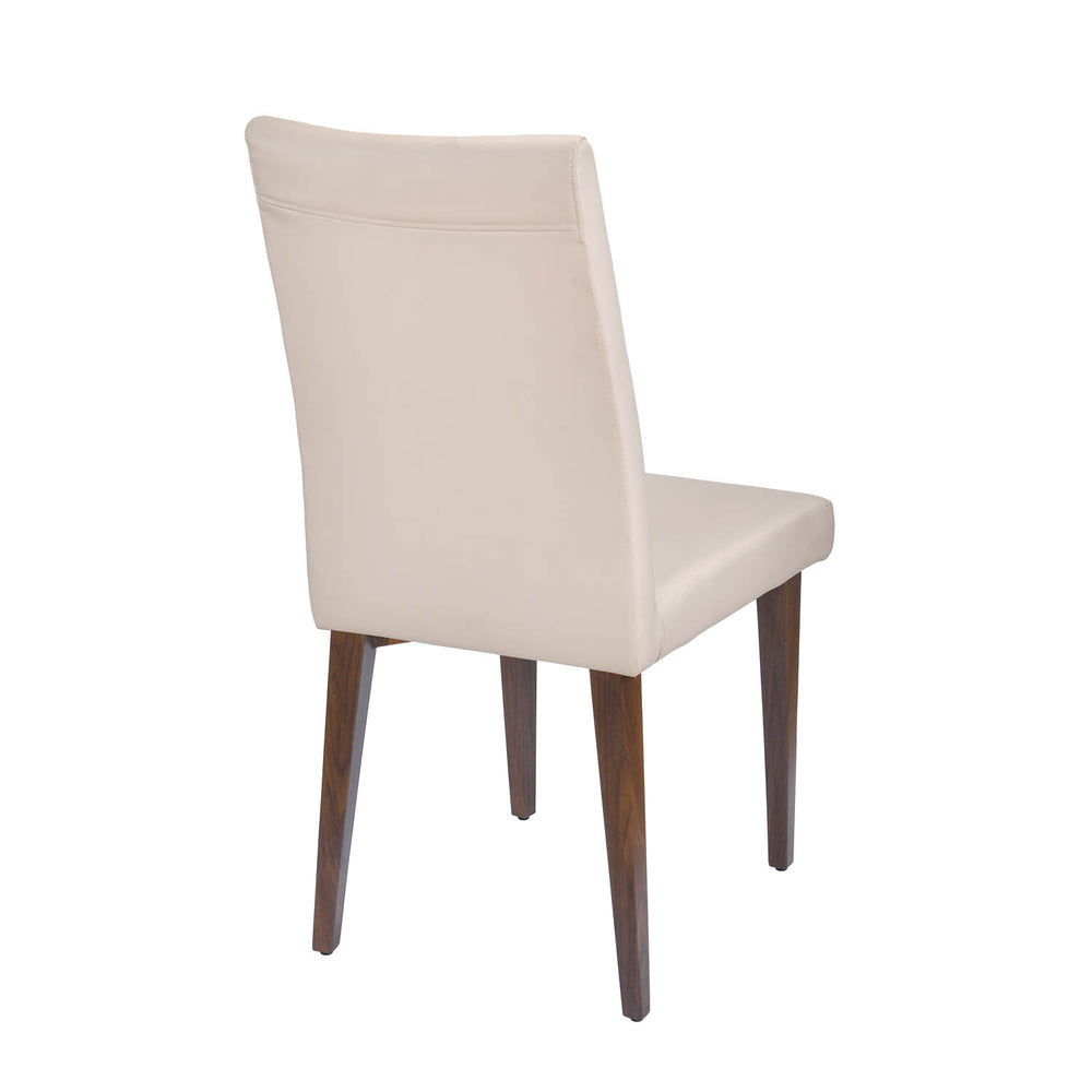 6 Seater Parquel Wooden Dining Set with Flinda Base and Linzy Chairs- Walnut Brown