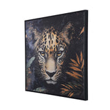 Leopard Crackle Canvas Wall Painting- Black And Brown