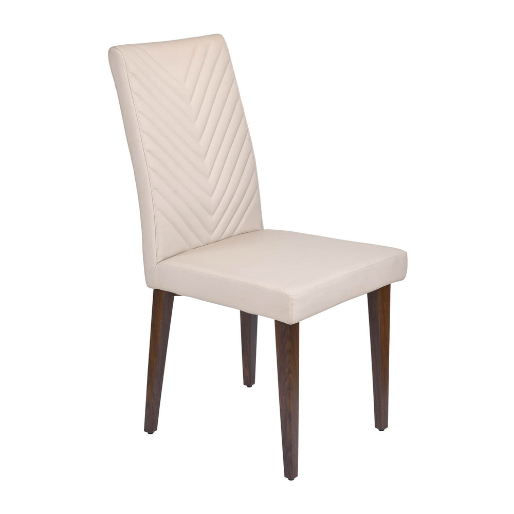6 Seater Parquel Wooden Dining Set with Flinda Base and Linzy Chairs- Walnut Brown