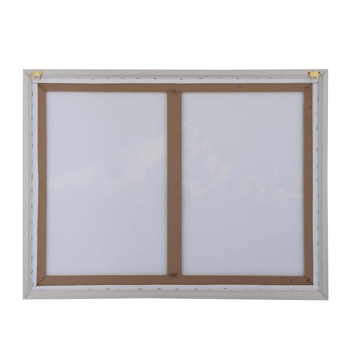 Snow Mountain Crackle Canvas Wall Painting I - White And Brown