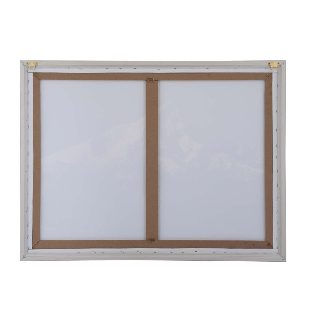 Snow Mountain Crackle Canvas Wall Painting I - White And Brown