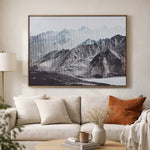 Snow Mountain Crackle Canvas Wall Painting II - White And Brown