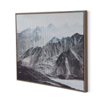 Snow Mountain Crackle Canvas Wall Painting II - White And Brown
