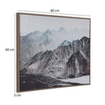 Snow Mountain Crackle Canvas Wall Painting II - White And Brown