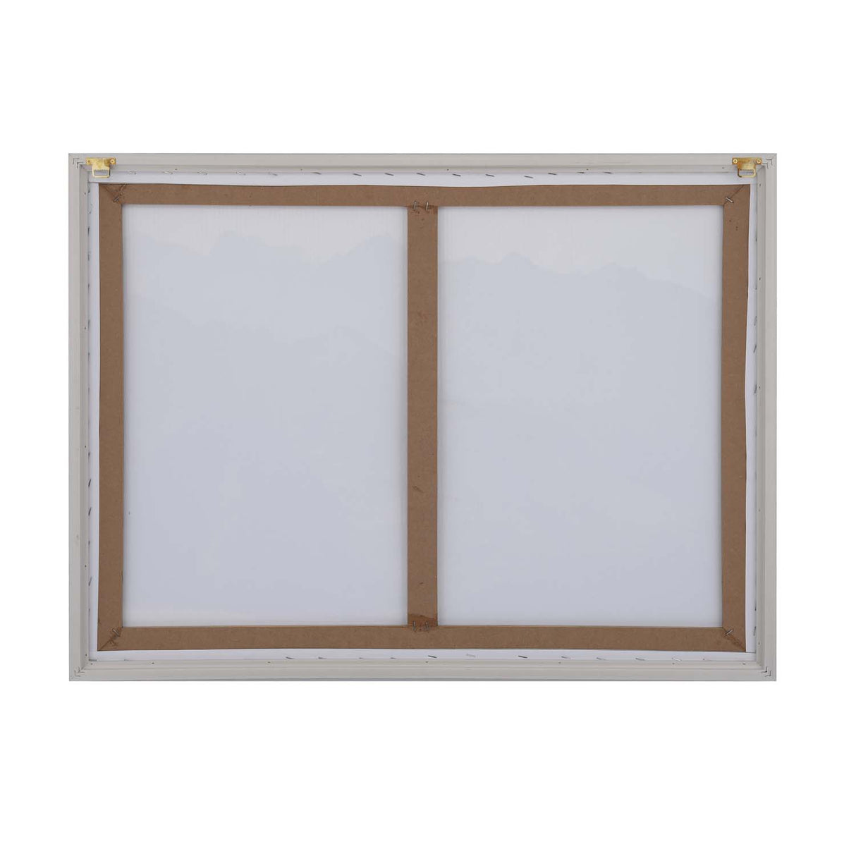 Snow Mountain Crackle Canvas Wall Painting II - White And Brown