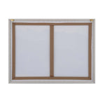 Snow Mountain Crackle Canvas Wall Painting II - White And Brown
