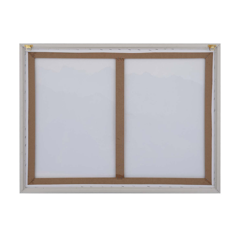 Snow Mountain Crackle Canvas Wall Painting II - White And Brown