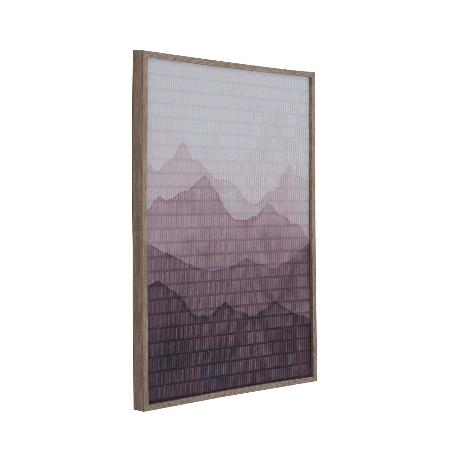 Mountain Crackle Paper Wall Painting- Multicolor