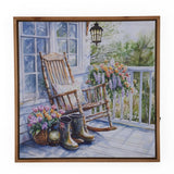Rocking Chair Canvas Painting with LED Light- Multicolor
