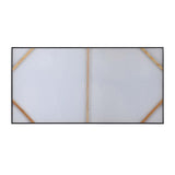 Abstract Canvas Wall Painting- Grey & Gold