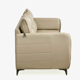 Infinia 3 Seater Leatherette Sofa- Beige