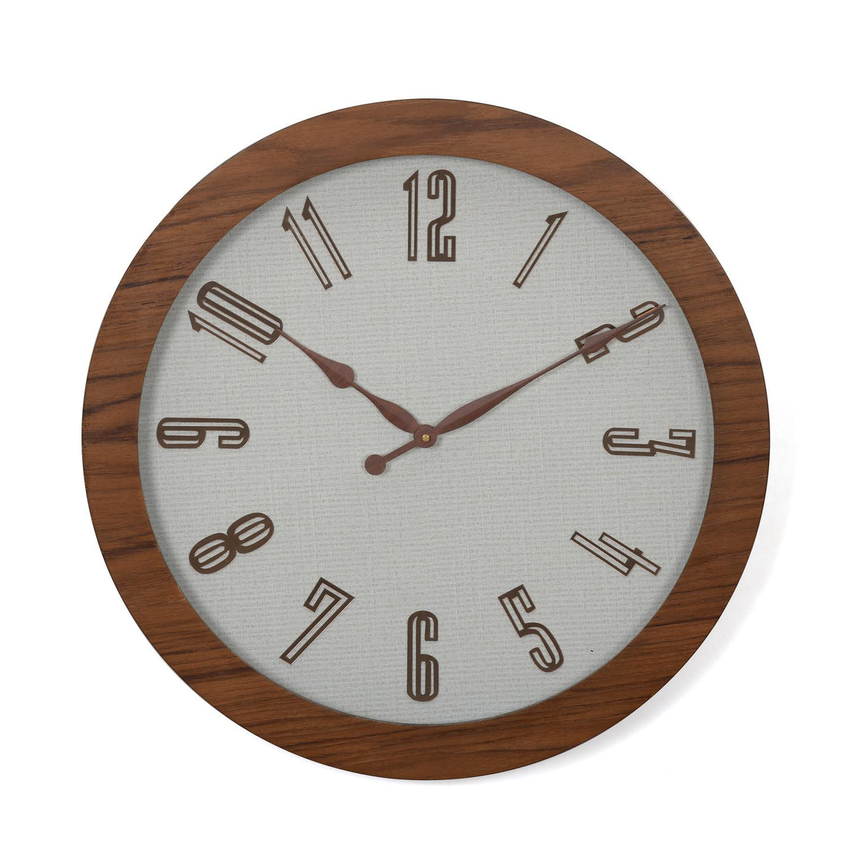 Round Classic Wall Clock- Teak