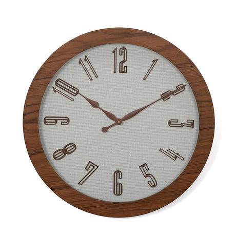 Round Classic Wall Clock- Teak