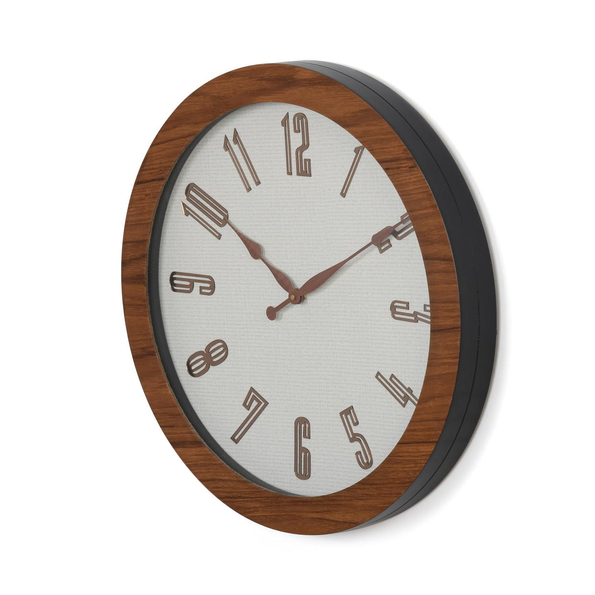 Round Classic Wall Clock- Teak