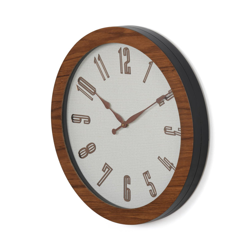 Round Classic Wall Clock- Teak