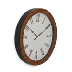 Round Classic Wall Clock- Teak