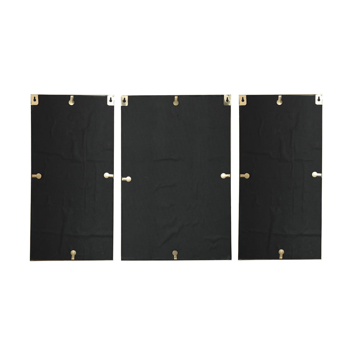 Decorative Three Piece Leaf and Floral Panel Wall Décor- Brown and Gold
