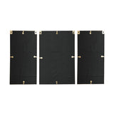 Decorative Three Piece Leaf and Floral Panel Wall Décor- Brown and Gold