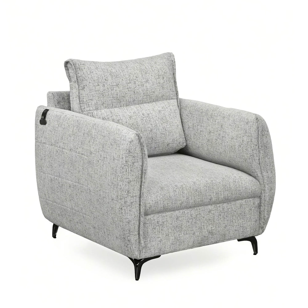 Infinia 1 Seater Fabric Sofa- Off White
