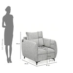 Infinia 1 Seater Fabric Sofa- Off White