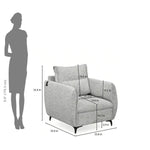 Infinia 1 Seater Fabric Sofa- Off White