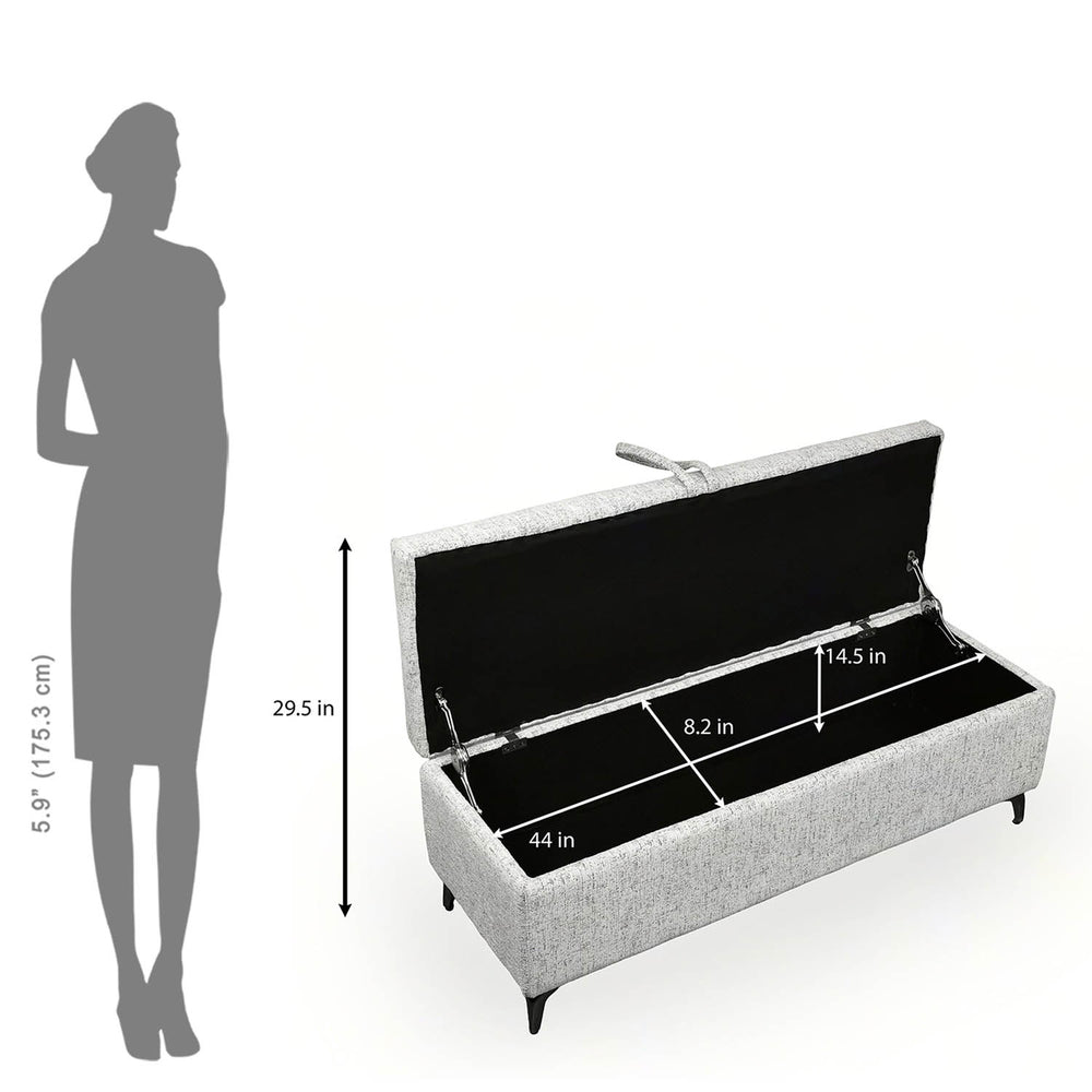 Infinia 2 Seater Fabric Bench- Off White