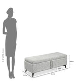 Infinia 2 Seater Fabric Bench- Off White