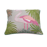 Flamingo Cotton Cushion Cover- Multicolor