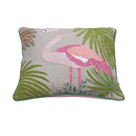 Flamingo Cotton Cushion Cover- Multicolor