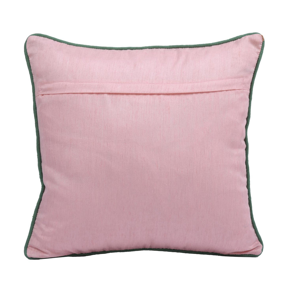 Flamingo Cotton Cushion Cover- Multicolor