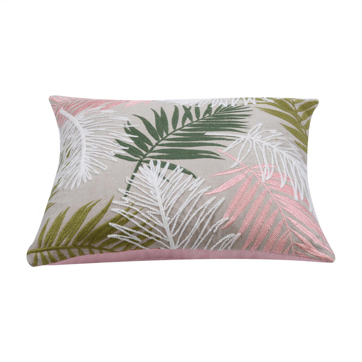Palm Leaf Cotton Cushion Cover- Multicolor