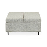 Infinia Fabric Reversible Ottoman- Off White