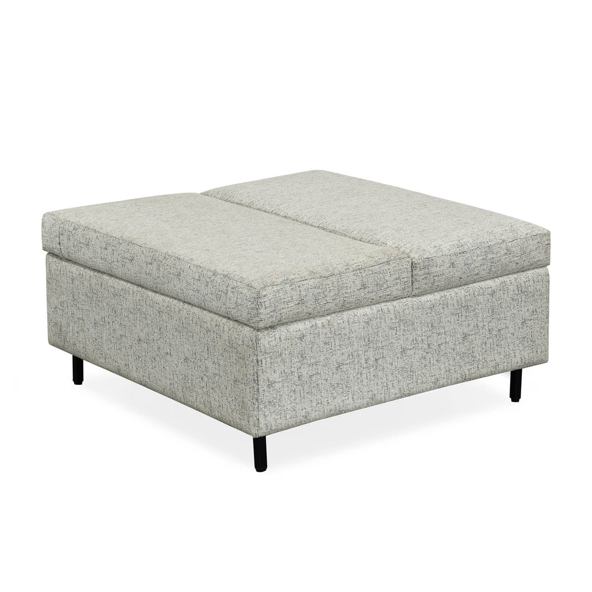 Infinia Fabric Reversible Ottoman- Off White