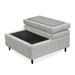 Infinia Fabric Reversible Ottoman- Off White