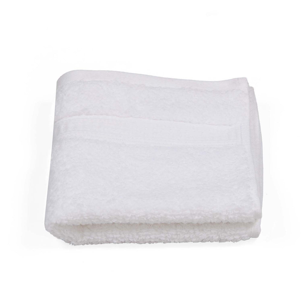 Cotton Zero Twist Face Towel- White