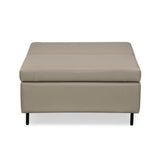 Infnia Leatherette Reversible Ottoman- Beige