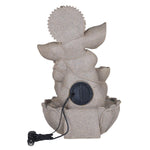 Ganesha Polyresin Decorative Table Top Water Fountain- Sand Brown