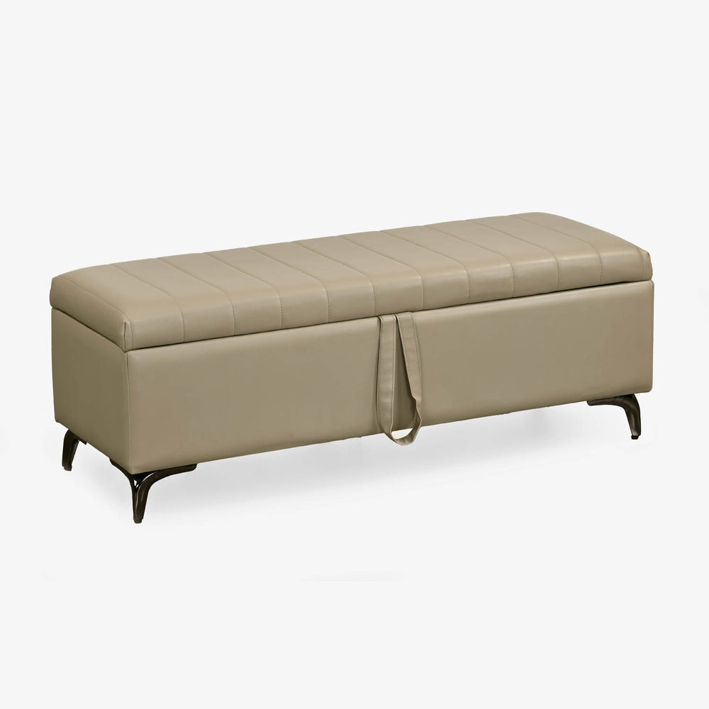 Infnia 2 Seater Leatherette Bench- Beige