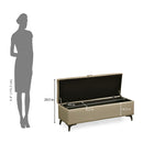 Infnia 2 Seater Leatherette Bench- Beige
