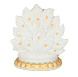 Decorative Marble Krishna Showpiece- White and Gold