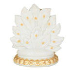 Decorative Marble Krishna Showpiece- White and Gold