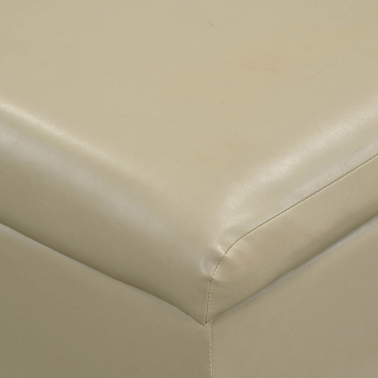 Infinia 3 Seater Leatherette Sofa- Beige