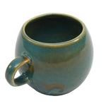 Glaze 330ml Oval Stoneware Coffee Mug- Green
