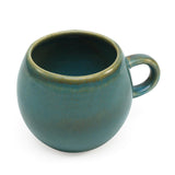 Glaze 330ml Oval Stoneware Coffee Mug- Green
